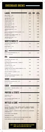 The printed Draft Beer & Bottles